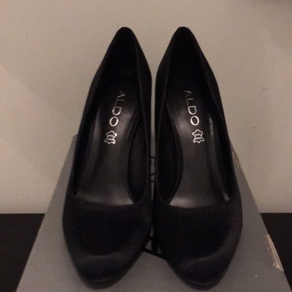 Black Satin Heels